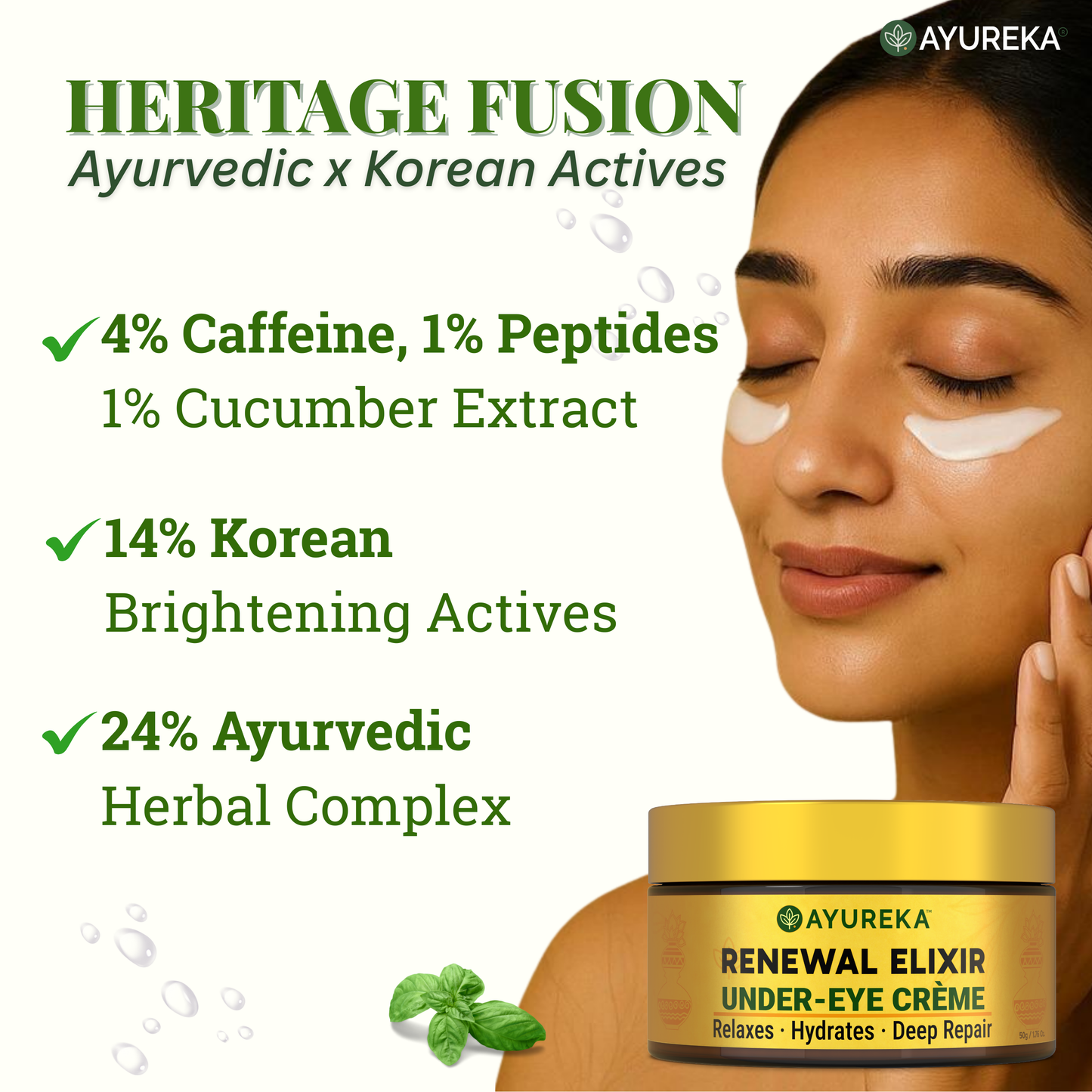Advanced Under-Eye Creme for Dark Circles, Puffiness, Fine Lines & Brightening (50g)