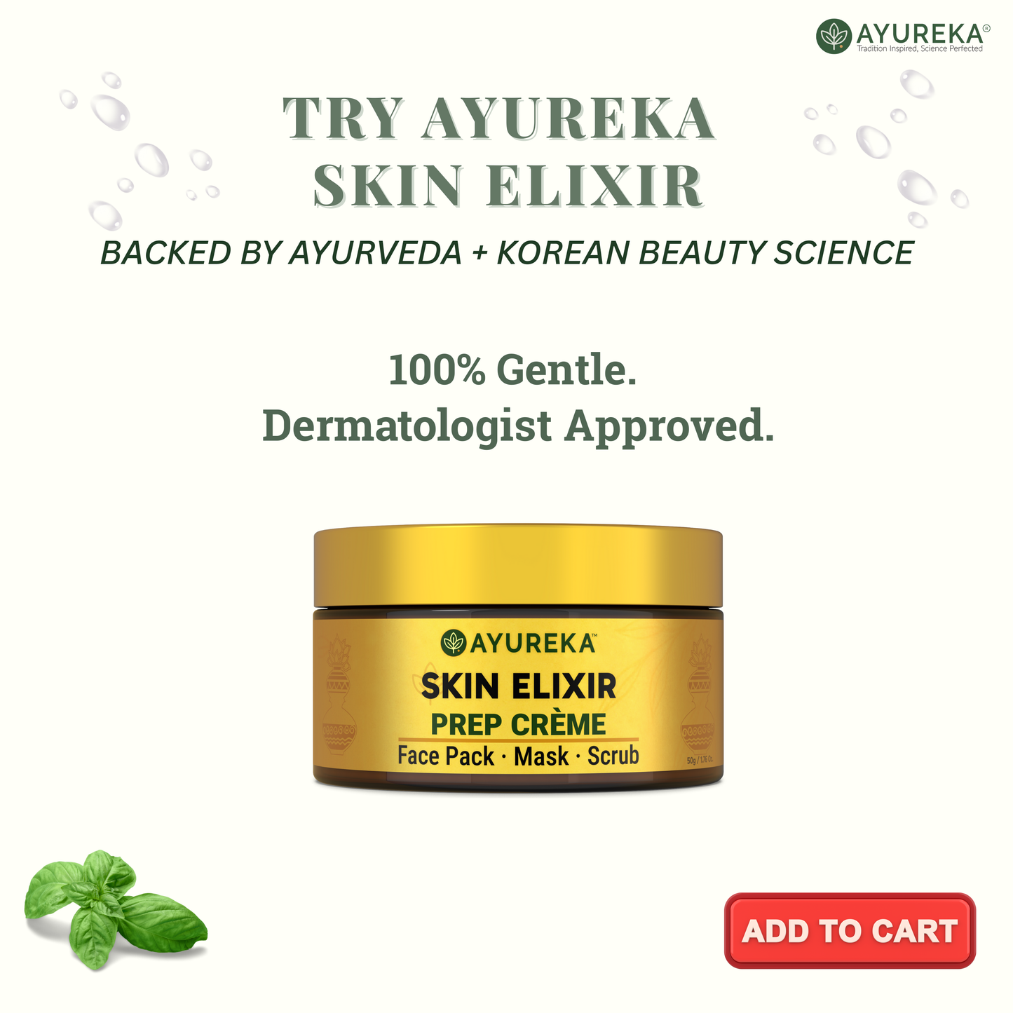 4-in-1 Prep Cream for De-Tan, Pigmentation & Brightening with Ayurvedic Korean Fusion (50g)