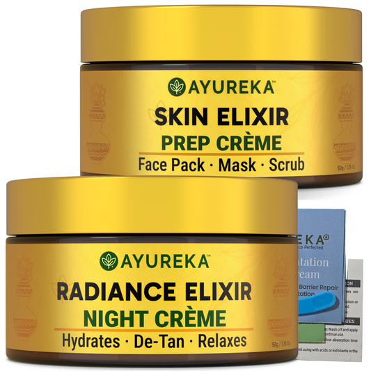 De-Pigmentation Combo Pack: Prep Cream + Night Cream for Pigmentation & Glow Routine (2x50g)