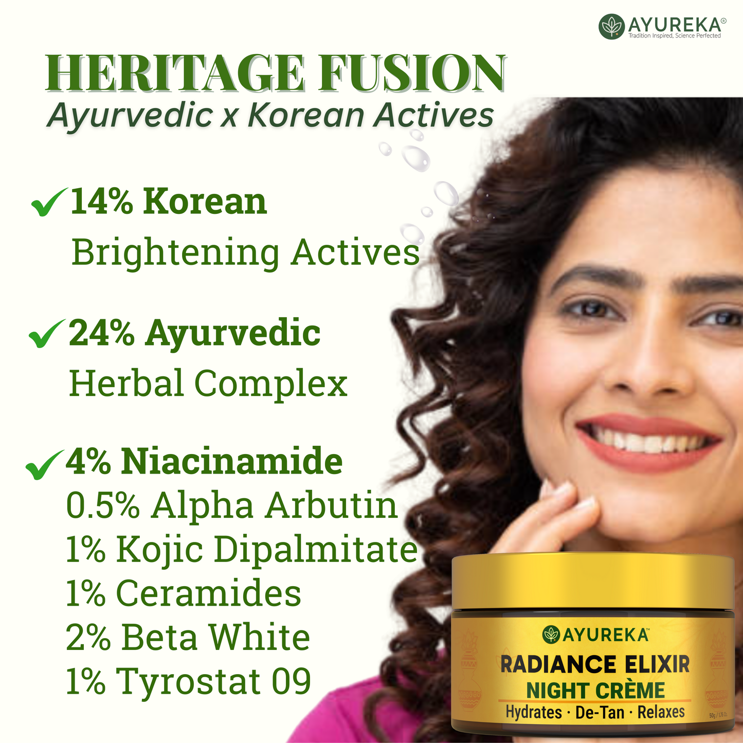 Advanced Night Cream for Pigmentation, Repair & Overnight Glow, Serum Creme Technology (50g)