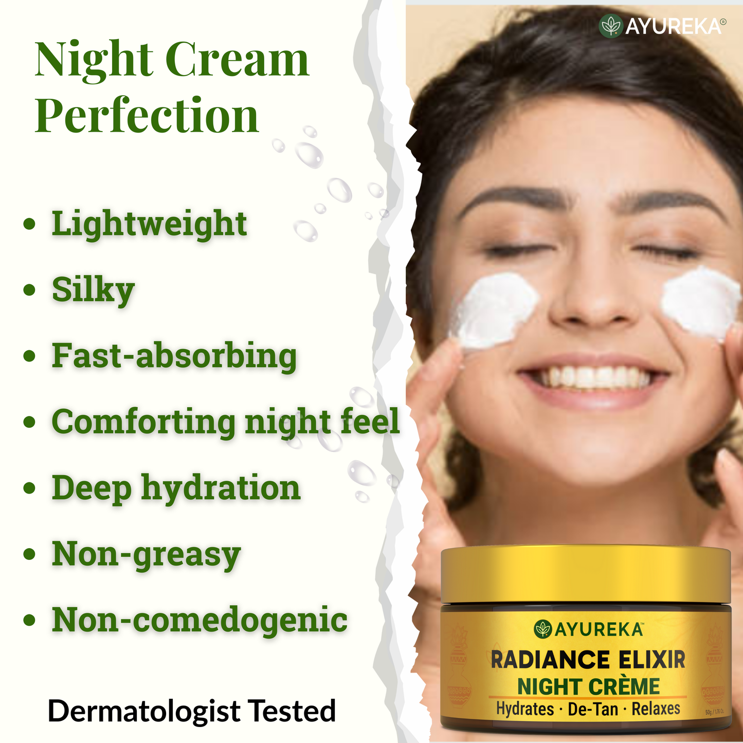 Advanced Night Cream for Pigmentation, Repair & Overnight Glow, Serum Creme Technology (50g)