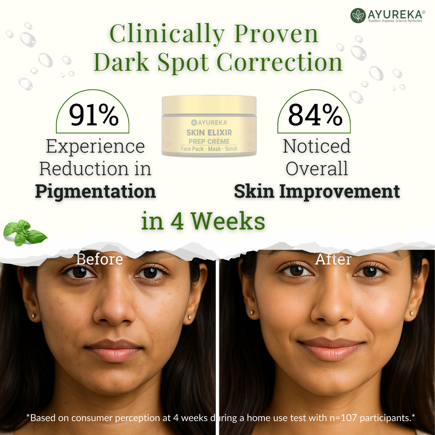 4-in-1 Prep Cream for De-Tan, Pigmentation & Brightening with Ayurvedic Korean Fusion (50g)